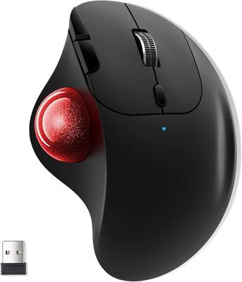 Трекбольная мышь Ewin, совместимая с устройствами Bluetooth 3, подключенными одновременно. Трекбольная мышь, беспроводная, бесшумная, высокоточная.