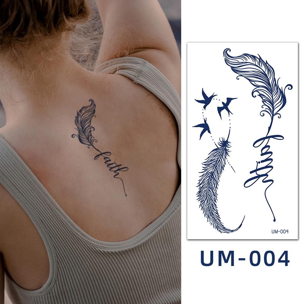 1 Sheets Waterproof Semi Permanent Long Lasting Fake Tattoos Women's Arm Fake Tattoos Herbal