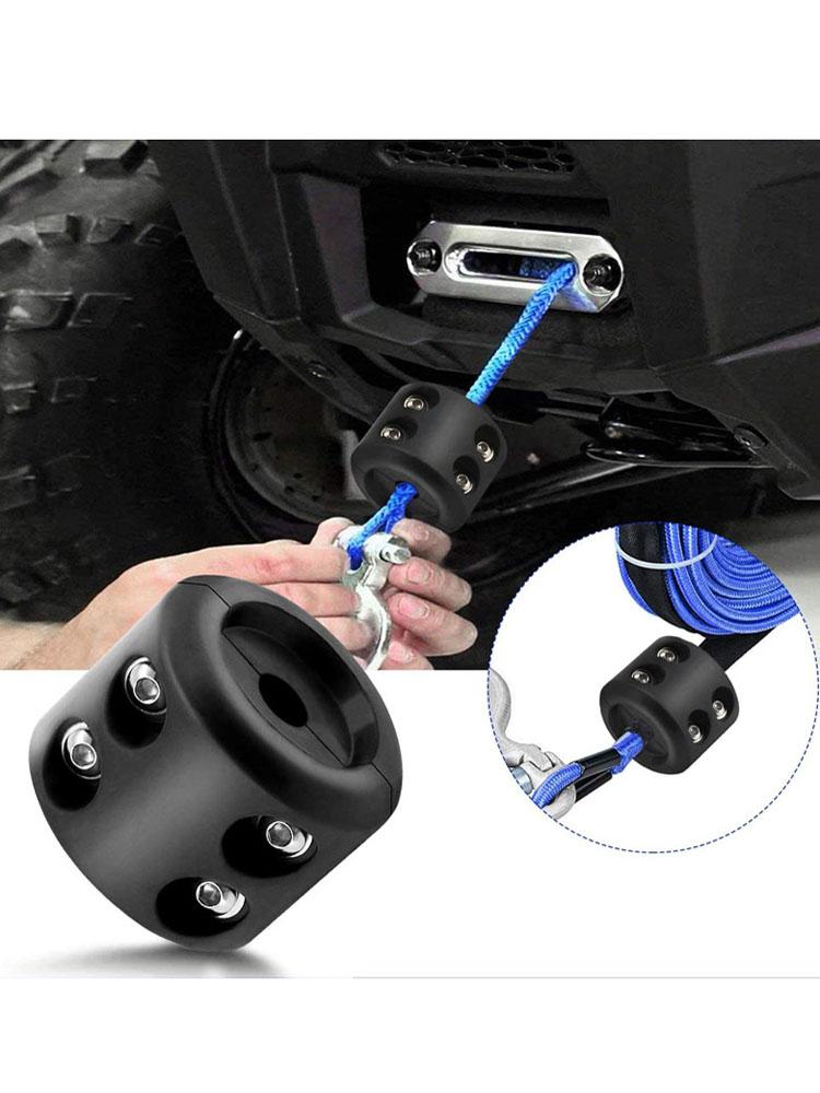 Черный фиксатор крюка троса лебедки для квадроцикла UTV фиксатор крюка троса лебедки резиновая подушка с гаечным ключом CHIZIYO