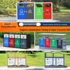 Outdoor Stainless Steel 4-Compartment Waste Bin