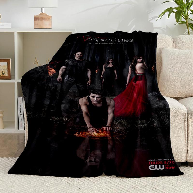 1PC Vampire movies Flannel Blanket Gift, Suitable for Both Men And Women, Soft Ideal for Beds And Sofa, Birthday Or Christmas Gift
