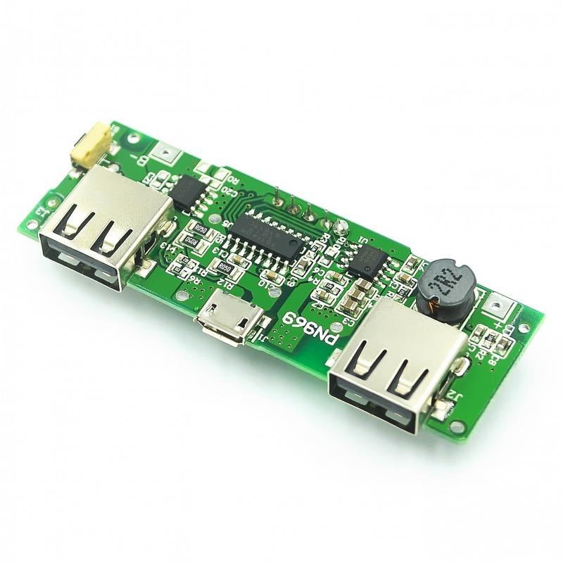 Светодиодный двойной USB 5 В 2,4 А Micro/Type-C USB мобильный блок питания 18650 модуль зарядки литиевая батарея плата зарядного устройства защита цепи