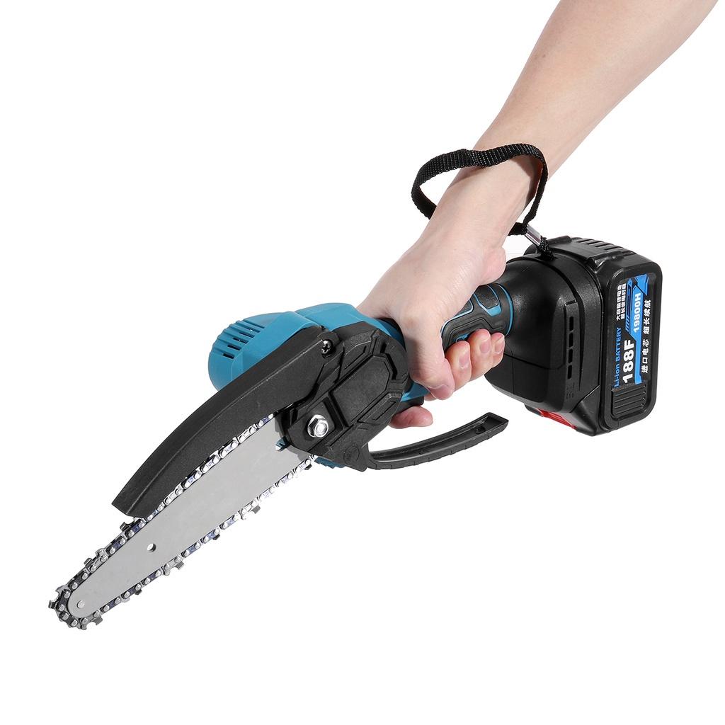 6 Inch Mini Electric Chain Saw Cordless Woodworking Pruning Chainsaw Brushless Garden Tool with 19800H Battery