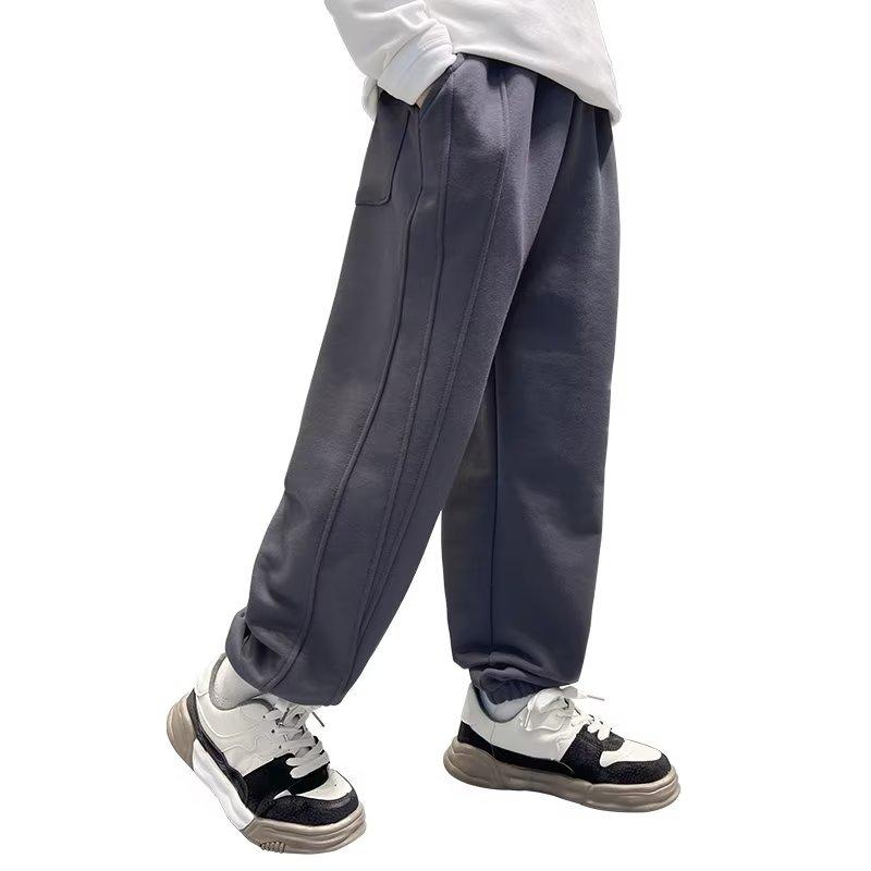 Boys Trousers New Middle and Large Children Wick Trousers Children Straight Loose Leisure Autumn Children's Clothing