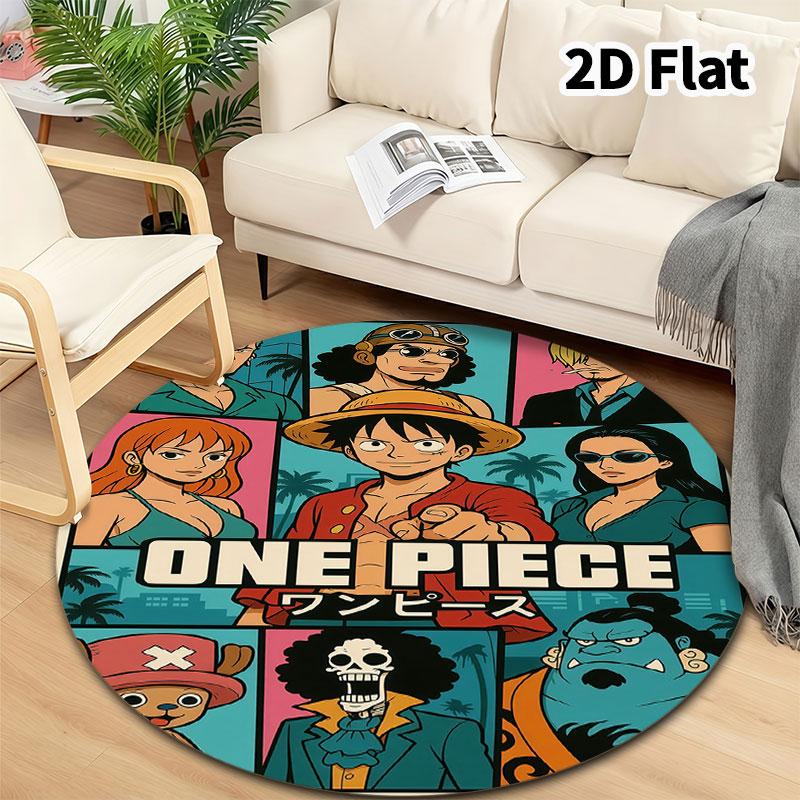 One Piece Round Area Rug Carpet Rug For Living Room Bedroom Sofa Playroom Decor Nonslip Floor Mat