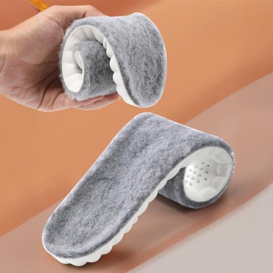 Теплые шерстяные стельки Зимние пушистые вкладыши для обуви Мягкие дышащие сменные внутренние стельки для женской и мужской обуви, ботинок, тапочек