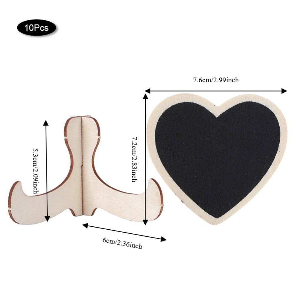 10 pcs MDF Pine Display Blackboard 2.9x2.8 in Small Wooden Blackboard  Tabletop Display
