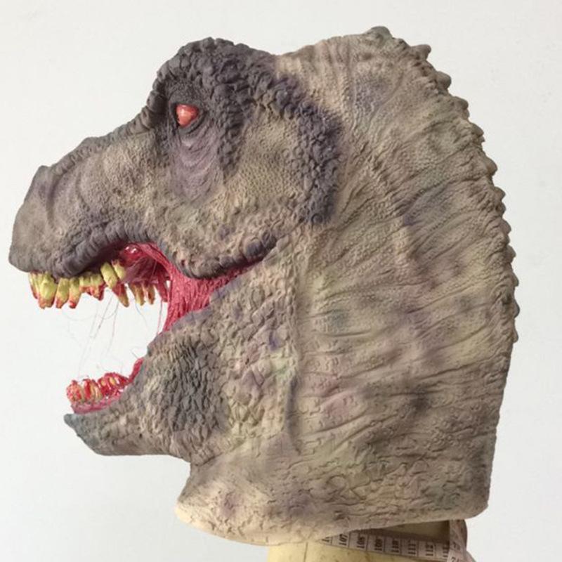 Jurassic World3Dinosaur mask Tyrannosaurus Rex Latex Headgear Halloween Animal Mask Photography Prop