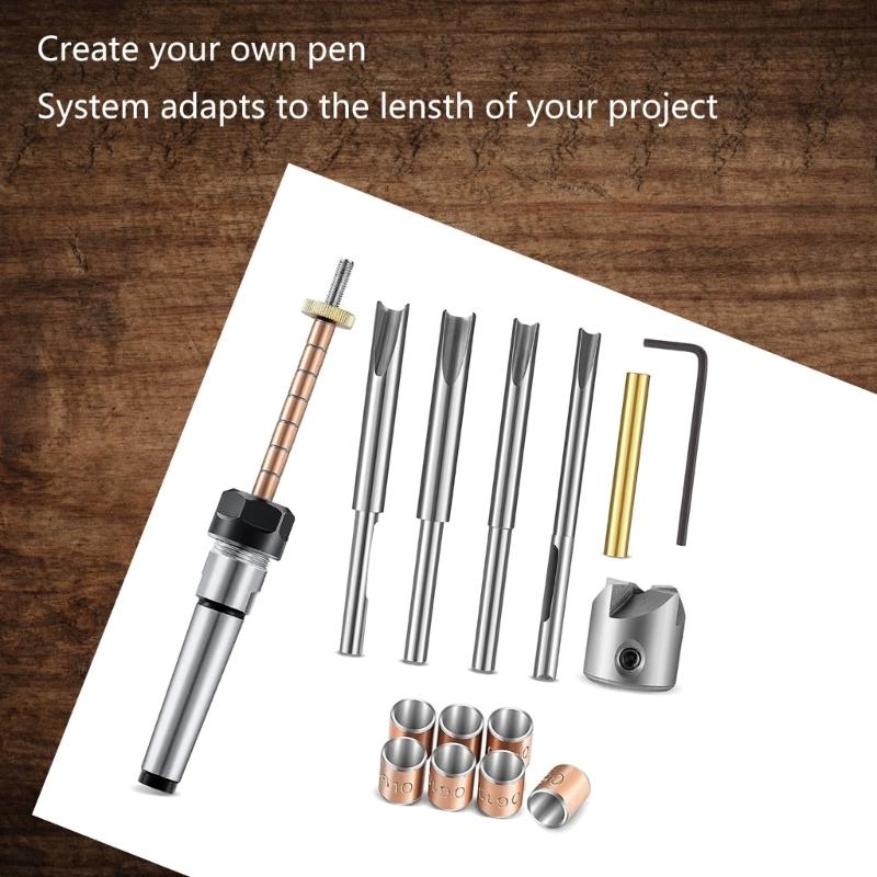 Woodworking Pen Making Mandrel Mill Cutter Head Woodworking Pen Mandrel Savers Pen Barrels Trimming Set for Pen Making