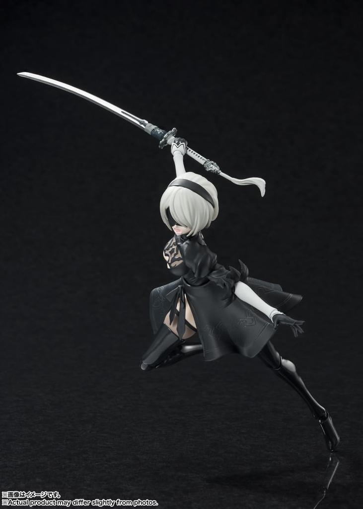 TAMASHII NATIONS 2B 150 мм окрашенная подвижная фигурка SHFiguarts "NieRAutomata Ver1.1a" (NieRAutomata Вер1.1a) приблизительно. ПВХ и АБС