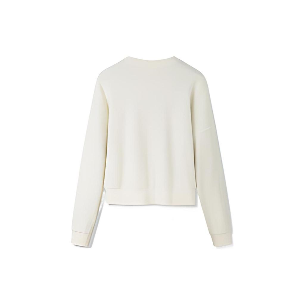 Anta Серия Training, однотонная толстовка с круглым вырезом и длинным рукавом, с принтом букв, женская толстовка Light-Cloud-White 962247711-3