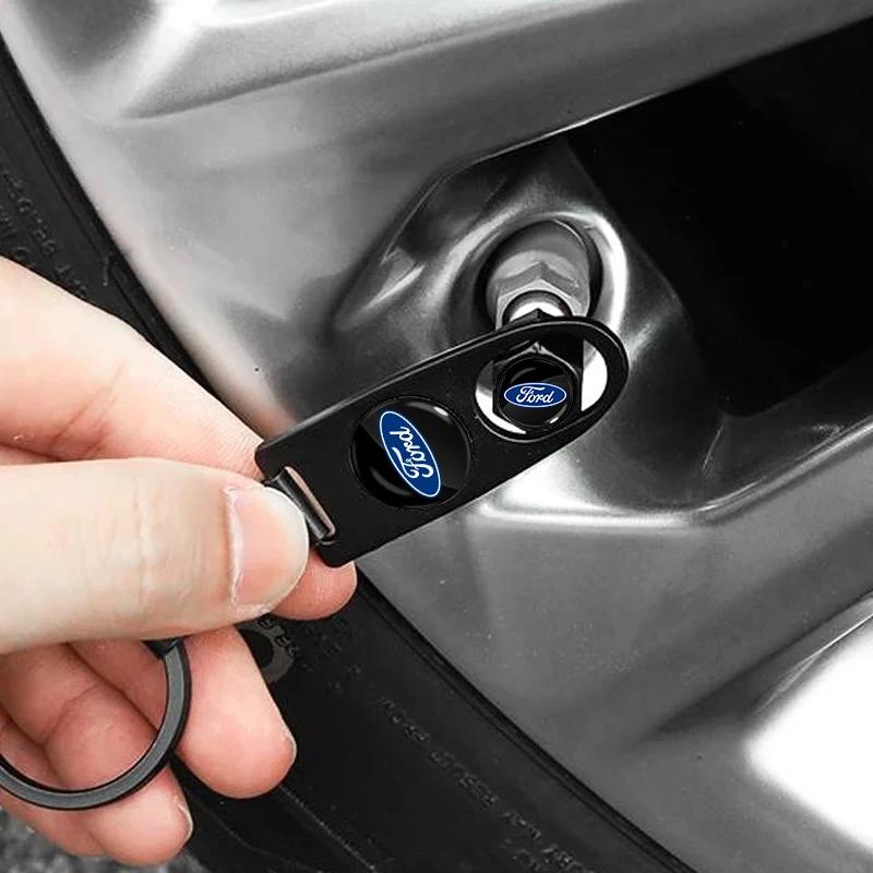Автомобильная наклейка Автостайлинг Брелок Брелок с колпачками для вентилей шин Автомобиля Для Ford Escape Kuga Mondeo Ecosport Fiesta Focus 2 3 MK1 MK