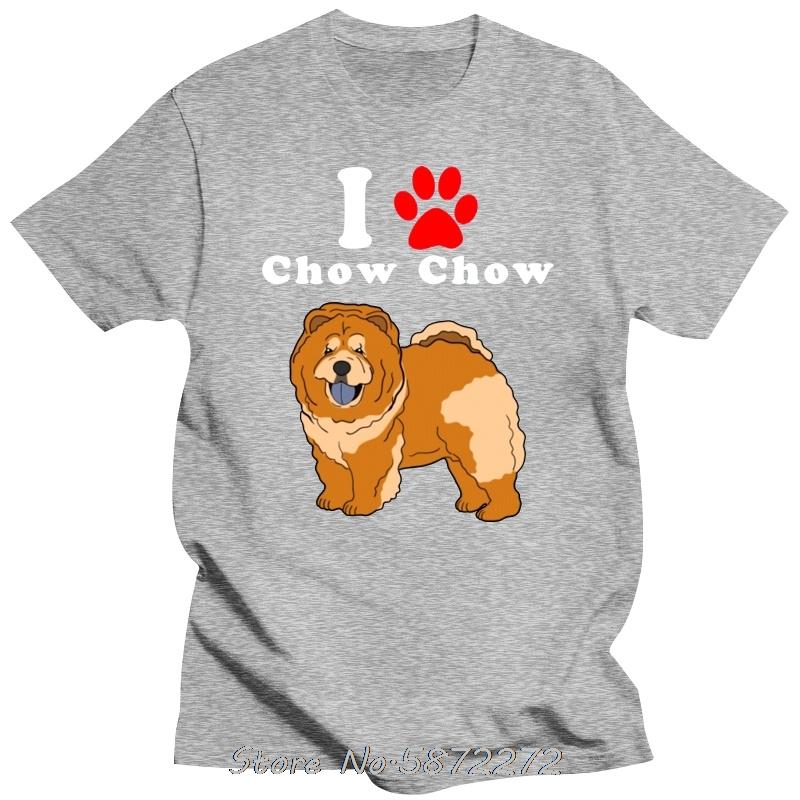 I Love My Chow Chow In The Year Of The Dog Adopt Rescue Dog Lover Save Abandoned Pet Unisex Tees Cotton Tshirt Mens Clothing