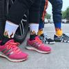 Korean Trendy Harajuku Flame Socks: Unisex Mid-Tube Cotton for Street, Hip-Hop, and Skateboard Style