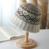 Women S Fair Isle Style Knit Hat For Autumn Winter Outdoor Warmth Large Head Size