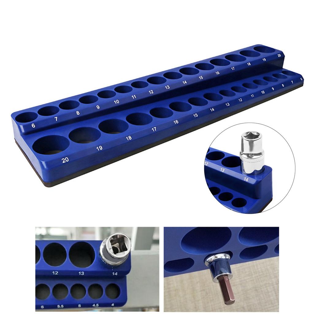 Tools 1/4" 1/2'' 3/8'' Hex Bit Organizers, Screwdriver Bit Holder 1/4 Inch, 3/8 Inch & 1/2 Inch Drive,Magnetic Base