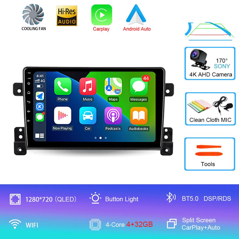 Android 14 Автомобильное радио для Suzuki Grand Vitara 3 2005 - 2015 Мультимедийный проигрыватель Видео Навигация стерео GPS Нет 2din 2 din dvd