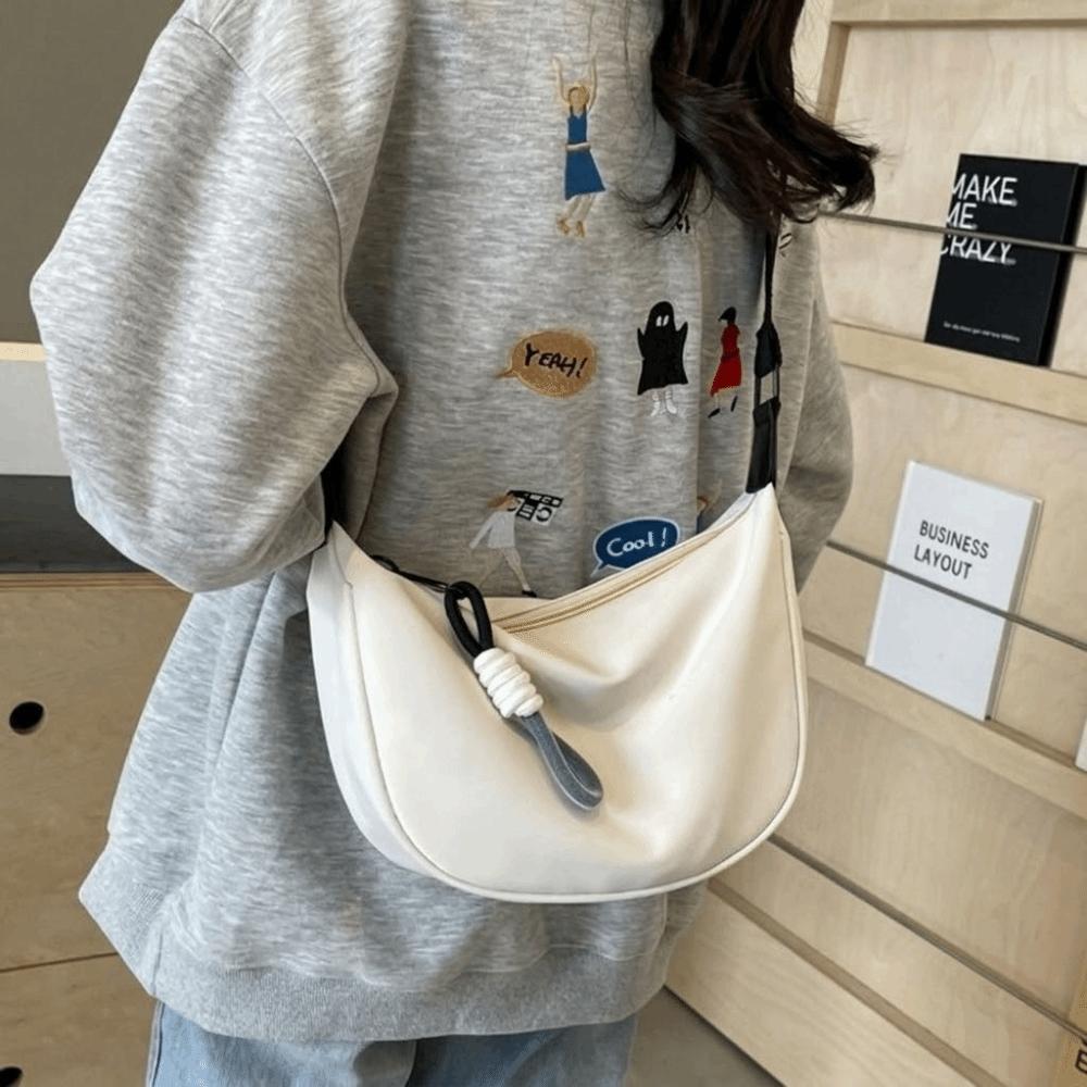Wide Shoulder Strap Single Shoulder Bag Fashion Style Oxford Dumpling Bag Commuting
