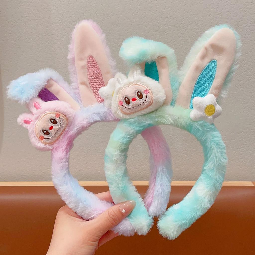 Детские повязки для волос, мультяшные плюшевые повязки для волос, девичьи кроличьи ушки, повязки для умывания
