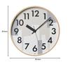 Lemnos Wall Clock, Natural Wood Beige, KASUMI AWA19-11BG, Diameter 35.4cm