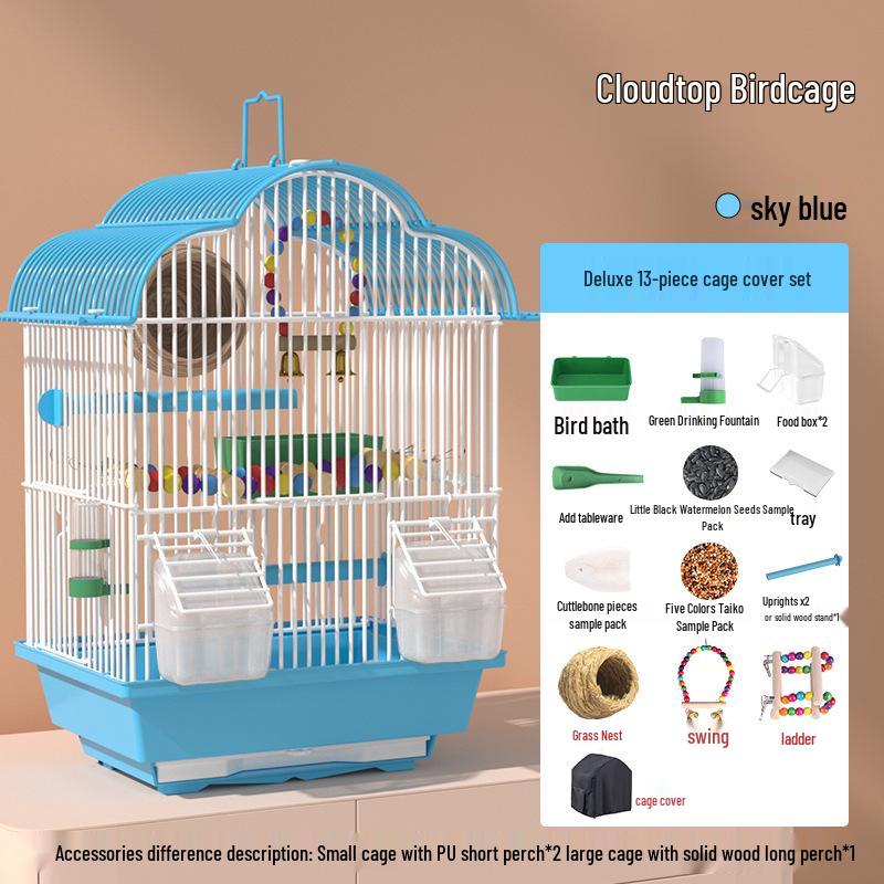 Новая Экологическая Птичья Вилла: Маленькая клетка для попугаев, например, для кореллы, ожерелового попугайчика, волнистого попугайчика, жемчужного