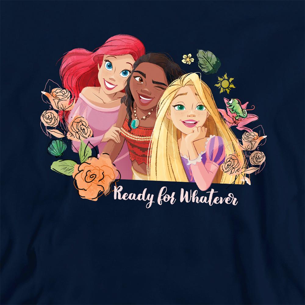 Disney Princess Childrens/Kids Ready For Whatever Ariel Moana Rapunzel Pullover Hoodie