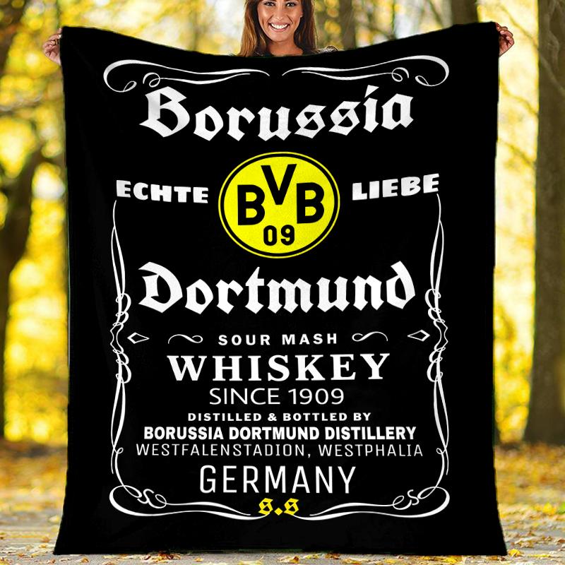 Borussia Dortmund printed throw blanket—soft,warm;versatile blanket for all seasons—perfect as &air-conditioning throw,nap blanket