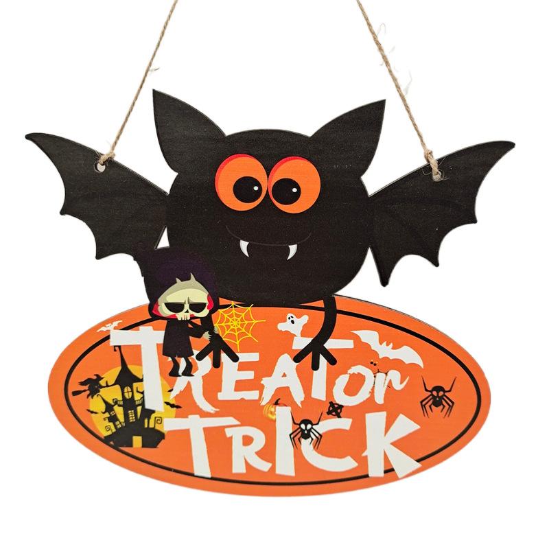 Популярные деревянные поделки для украшения вечеринки на Хэллоуин Летучая мышь Тыква Паук Декоративный фестиваль для декоративных аксессуаров