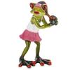 Frog Tennis Player Figurine 15X9X9.5