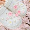 18 шт. Модный набор подвесок для обуви Летние Вишневые Цветы Жемчужные Украшения для Обуви Пряжка для Кроксов Сандалий DIY Аксессуары