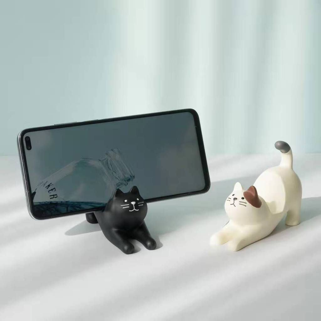 Lazy Cat Resin Ipad Stand With Unique For Office And Bedroom Use
