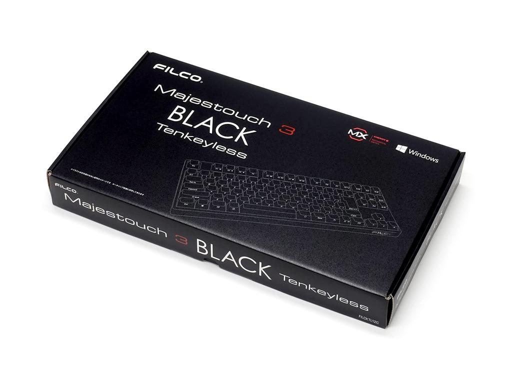 FILCO Majestouch 3 BLACK Tenkeyless PBT Keycap Японская раскладка Кана Без гравировки на передней стороне клавиш Переключатели CHERRY MX Quiet Red N-Key Rollover С клавишей Asagi