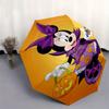 Halloween, Minnie Mouse Automatic Opening and Closing Umbrella, Compact Travel Umbrella, Lightweight and Portable, Suitable for Beach Commut