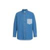 Levis Letter Print Long Sleeve Shirt Men Shirts Blue A6782-0001
