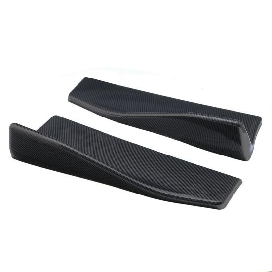 2Pcs Carbon Fiber Car Side Skirt Spoiler Rocker Splitters Anti-Scratch Wings