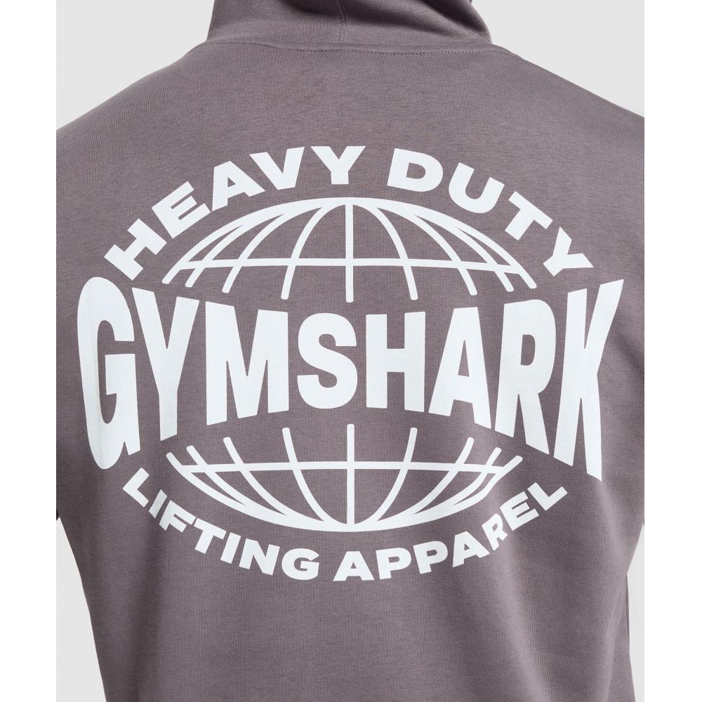 Gymshark Heavy Duty Apparel Hoodie Brushed Purple A7a4s Pbzp