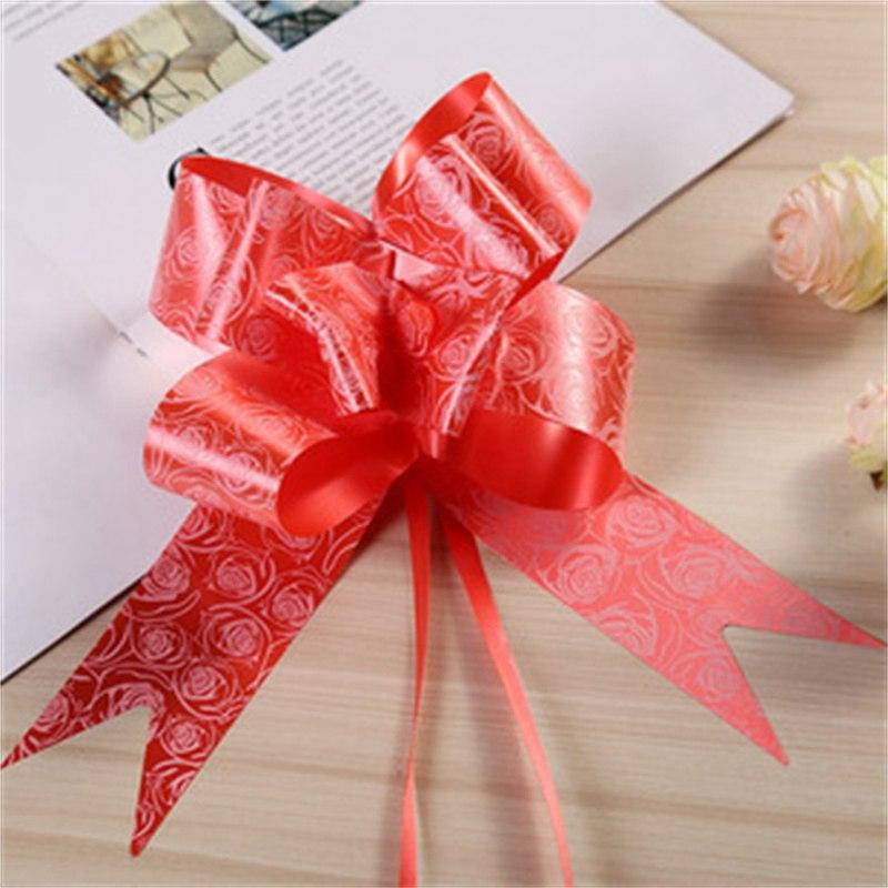 Bowknot Fruit Basket Bow Flower Wedding Ribbon Wedding Ribbon Handle Decorative Handmade Car Door