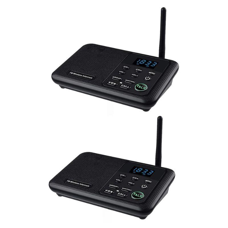 10-Channel FM Wireless Intercoms Home House Business Offices 1Mile Range Room To Room Calling &  Talking System