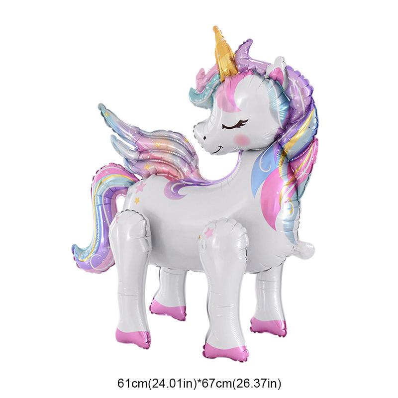 4D единорог фольгированные шары слон животное стенд воздушный шар для детей девочек единорог день рождения украшения принадлежности для детского душа