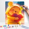 Disney Винни-Пух цифровая масляная живопись набор для ручной росписи DIY домашний декор сердце любовь дождливый день золотое сияние произведение искусства 124