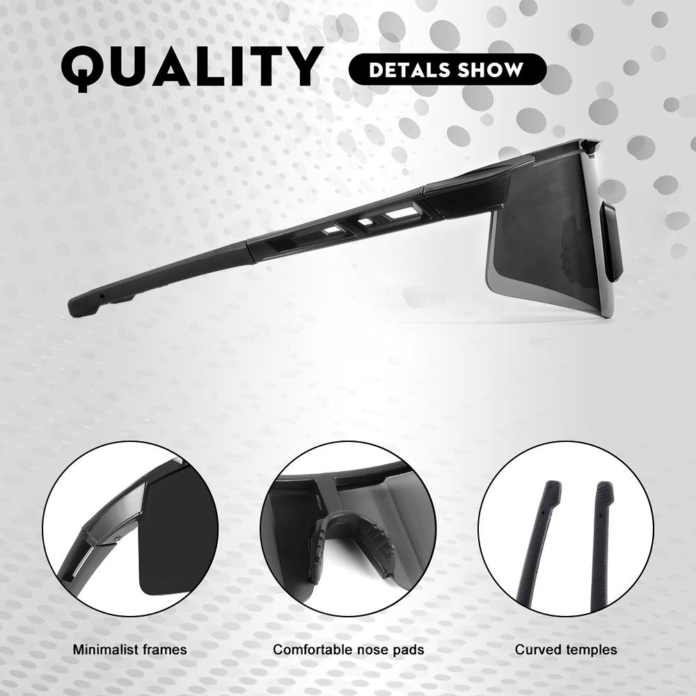 CRIXALIS Extra Large Frame Sports Fashion Sunglasses For Men Vintage Cycling Baseball Running Male Goggles UV400 Protection 7