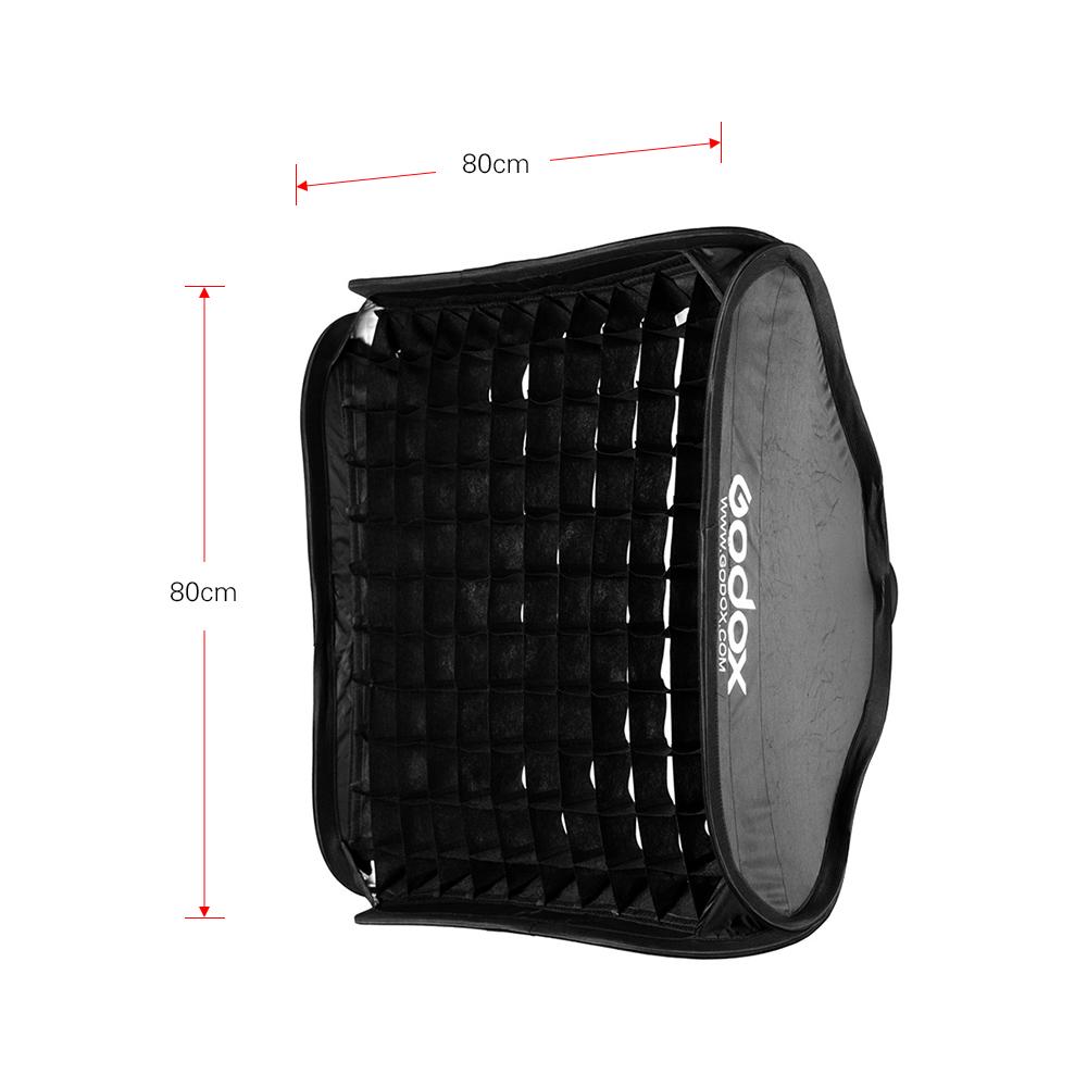 Godox 80*80 см/31*31 дюйм Рассеиватель софтбокса для вспышки, внутренняя сетка с кронштейном типа S2, крепление Bowens