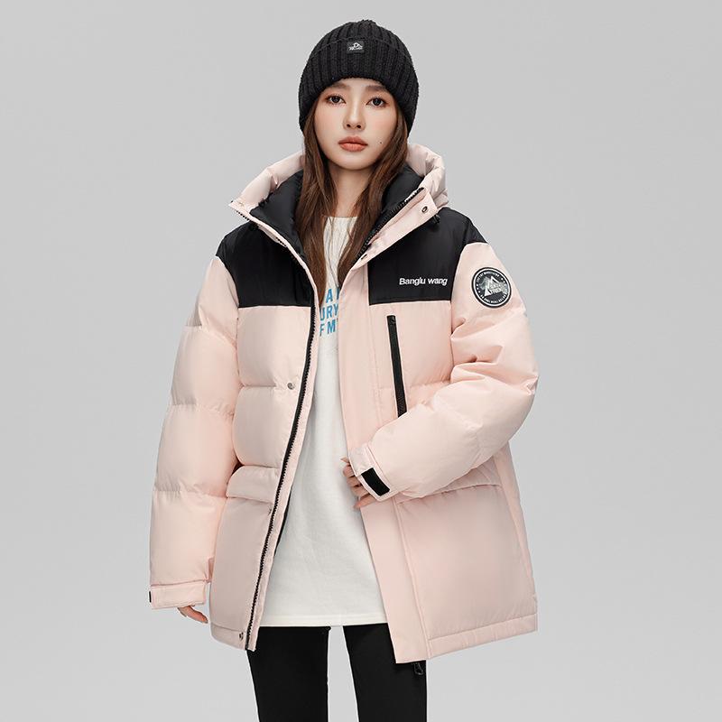 Зимняя короткая куртка-пуховик для мужчин и женщин, для пар, утолщенная, с капюшоном, свободная, молодежная, теплая, 90% белая куртка-пуховик