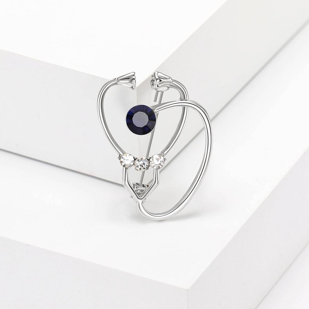 Blucome Новинка 2023 года, броши-стетоскопы для женщин, унисекс, 2 цвета, больница, доктор, медсестра, офис, повседневная брошь, булавки, подарки