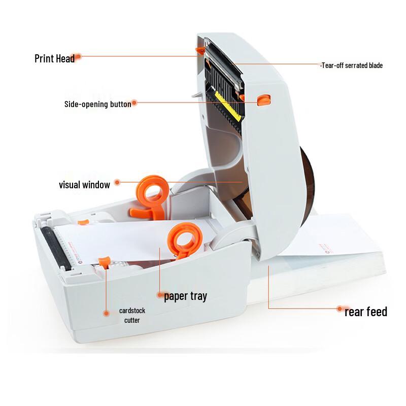 JY TP403 USB Bluetooth Термопринтер для этикеток