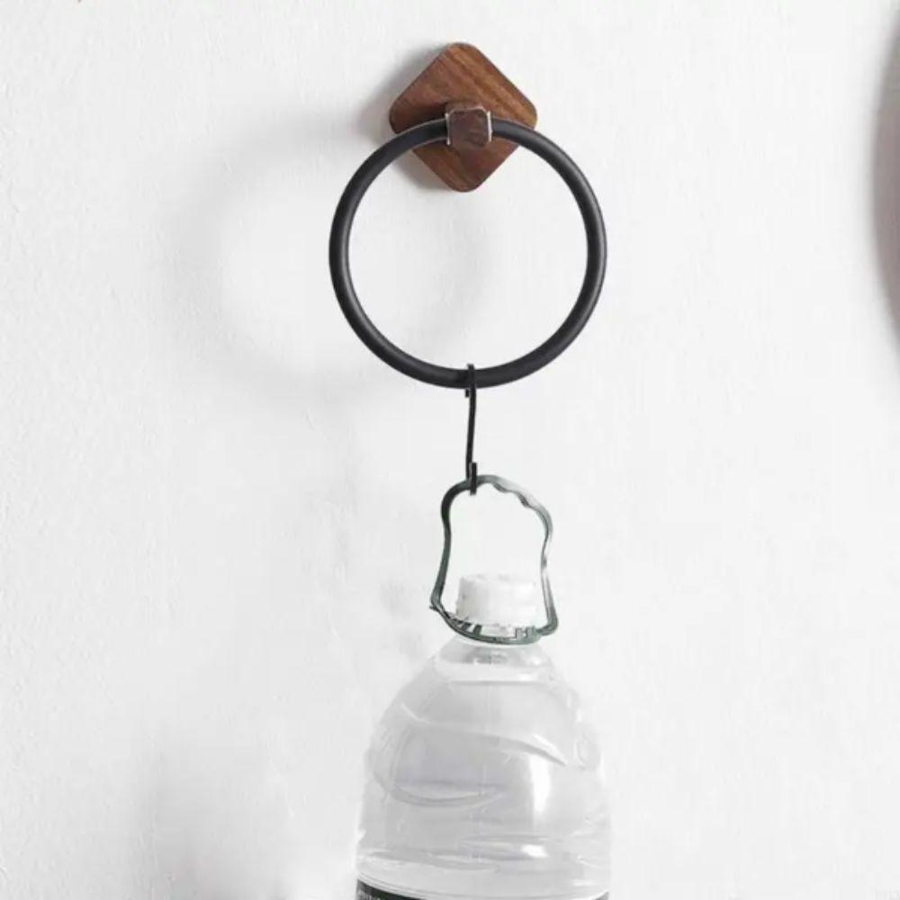 Round Design Towel Holder Rings Aluminium Material Wall Mounted Towel Holder Household Use