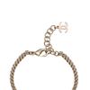 Chanel [Новинки Весна-Лето 23] CHANEL23S Браслет Цепочка с Двойным C Полностью Усыпанный Алмазами Сердце Женский Шампанское Золото