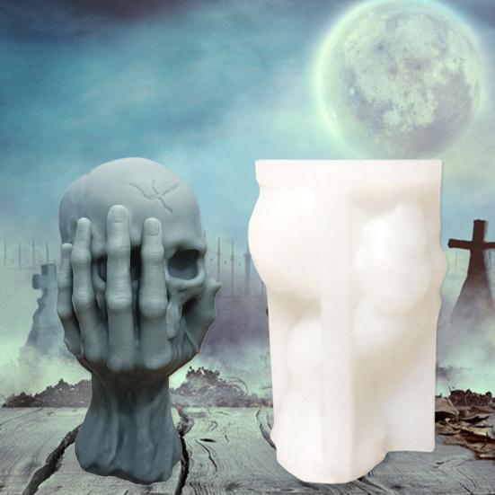 Форма для свечей Креативная форма для ароматерапии в виде черепа привидения Силиконовая форма для ручного изготовления