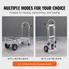 SucceBuy Folding Hand Truck Aluminum Heavy Industrial Collapsible Dolly Cart for Transport and Moving in Warehouse Supermarket
