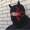 Y2K Style Crochet Halloween Party Cow Horn Parent-Child Ski Mask Hat
